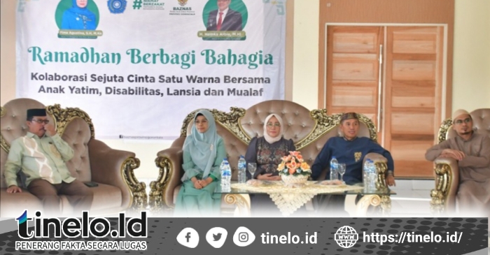 Bupati Saipul bersama Ketua Baznas, PKK Provinsi Gorontalo dalam Buka Puasa Bersama di Rudis Bupati Pohuwato. (Foto : Humas)